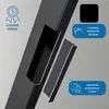 Close-up illustration of black metal table legs, highlighting features like warranty, powder coating, and construction. Náhľad obrázku produktu
