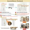 Mesa extensible para comedor con enchufes, iluminación LED, Vista previa de la imagen del producto 10