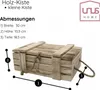 Holz Kiste mit Deckel und zwei Henkeln natur geflammt klein Produktbild-Vorschau 6