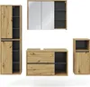 A set of four bathroom furniture pieces arranged on a white background. Produktbild-Vorschau