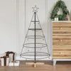 vidaXL Décoration de Noël avec support Noir 126 cm Acier Voir les images du produit 3
