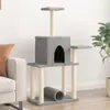 vidaXL Kratzbaum mit Sisal-Kratzsäulen Hellgrau 122 cm Produktbild-Vorschau 2