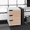 HOMCOM Rollcontainer Aktenschrank, Büroschrank mit 3 Produktbild-Vorschau 2