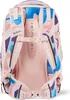 The back view of a Satch Match backpack with a colorful abstract pattern. Produktbild-Vorschau