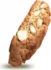 A single almond biscotti cookie on a white background. Voir les images du produit