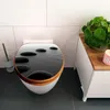 A toilet seat with a black stone design is shown in a bathroom setting. Podgląd zdjęcia produktu