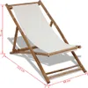 vidaXL Chaise longue bambou et toile Voir les images du produit 14