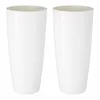 KMND ALPHA Hochglanz-Blumentopf Weiß 2er Set Ø27 × 51 cm Produktbild-Vorschau 1
