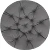 A round, tufted cushion on a white background. Produktbild-Vorschau