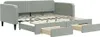 vidaXL Tagesbett Ausziehbar mit Schubladen Hellgrau 100x200 Produktbild-Vorschau 1