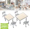 XINZI Kindertisch mit 2 Stühlen, 60×60cm Kindertischgruppe Produktbild-Vorschau 1