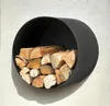 DanDiBo Kaminholzregal Innen Metall Schwarz Rund Wand 50 cm Produktbild-Vorschau 5
