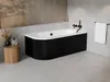 BESCO AVITA Eckbadewanne 160x75 RECHTS Schwarz Set mit Acrylschürze, Füßen, Ablaufgarnitur & GRATIS  Náhľad obrázku produktu