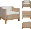 vidaXL Sessel mit Auflagen Natur Rattan -  Sessel Produktbild-Vorschau 1