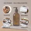 2er Set Seifenspender Braunglas 250ml, wiederbefüllbare Produktbild-Vorschau 5