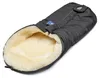 Lammfell Fußsack ESKIMO für Kinderwagen und Buggy Schwarz Produktbild-Vorschau 7