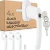 4 Abschließbare Fenstergriffe Weiß - Kindersicher - Produktbild-Vorschau 1