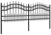 vidaXL Płot ogrodowy z grotem Czarny 240 x 75 cm Stal Podgląd zdjęcia produktu 3