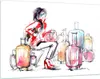 Bilder auf glas - Frau Taschen Reisen Tourismus - 120x80cm Produktbild-Vorschau 1