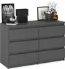 Komoda se 6 zásuvkami v šedé matné barvě 100x33,5x71,5 cm - Náhled obrázku produktu 1