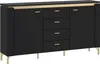 Sideboard NORICA, Schwarz matt/goldfarben, 4 Schubladen, 2 Produktbild-Vorschau 1