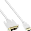 InLine® 17659U Câble HDMI-DVI blanc / or HDMI mâle vers DVI Voir les images du produit 1