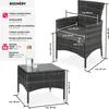 TecTake 402864, Šedá, 2 sedadlo/sedadel, Dospělí a děti, Náhled obrázku produktu 7