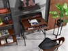 Minimalistický písací stôl RENO - čierny / orech Náhľad obrázku produktu 15