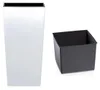 Květináč URBI SQUARE MATT s vkladem 14 cm - barva: bílá Voir les images du produit 2