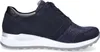 A side view of a navy blue women's sneaker with a white sole and a silver accent on the heel. Náhľad obrázku produktu