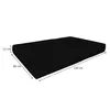 A black cushion with dimensions indicated by measurement lines and text. Produktbild-Vorschau