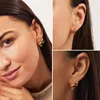 FUNEIA 3 Paar Damen Creolen Ohrringe Set 925 Silber 14K Produktbild-Vorschau 3