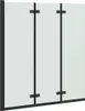 vidaXL Skládací sprchový kout, černý, 130 x 138 cm Náhled obrázku produktu 1