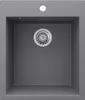A top-down view of a gray sink with a drain. Anteprima dell’immagine prodotto