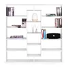 ModernHome WYJ-400 Knihovna 135,5 x 126 x 20 cm, 14 polic, Náhled obrázku produktu 6