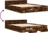 vidaXL Rám postele se zásuvkami kouřový dub 140x200cm Náhled obrázku produktu 7