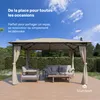 Blumfeldt Mondo Tonnelle 3x4 – Cadre Acier, avec Rideaux, Voir les images du produit 2