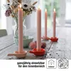 LED Stabkerzen Echtwachs rosa 4 Stück, mit Timer und Produktbild-Vorschau 5