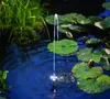 A solar-powered fountain with a light ring in a pond with lily pads. Anteprima dell’immagine prodotto