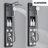 KLARWERK® BEN | Duschpaneel Edelstahl Schwarz Kopfdusche & Produktbild-Vorschau 2