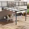 Outsunny Pavillon ca. 3 x 3 m Pergola Winddichte Produktbild-Vorschau 2