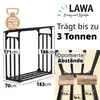 Haardhoutrek buiten met dak en 2 afdekzeilen 185x70x185 cm Productafbeelding-voorbeeld 3