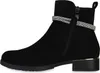 A black boot with decorative rhinestones around the ankle. Produktbild-Vorschau