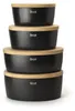 CONTINENTA Broodtrommel, keramiek, ovaal, zwart, 36x23x15,5 Productafbeelding-voorbeeld 2