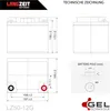 LANGZEIT Akku 12V 50Ah Gel Blei-Akku Profi Blei-Batterie Produktbild-Vorschau 5