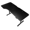 A black L-shaped standing desk shown from a diagonal top-down view against a white background. Náhled obrázku produktu