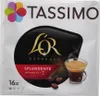 Packaging for Tassimo L'OR Espresso Splendente coffee pods. Produktbild-Vorschau