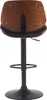 Chaise de bar en simili-cuir Clawson noir - noyer/noir Voir les images du produit 5