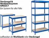 Two shelving units and one taller shelving unit are displayed against a white background. Text is present above and below the shelving units. Anteprima dell’immagine prodotto