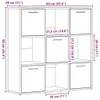 vidaXL Bücherschrank Schwarz Eichen-Optik 90x28x90 cm Produktbild-Vorschau 8